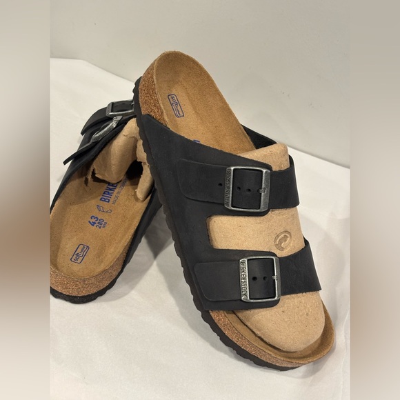 Birkenstock Arizona Black Two-Strap Cork Footbed Sandals main image 6